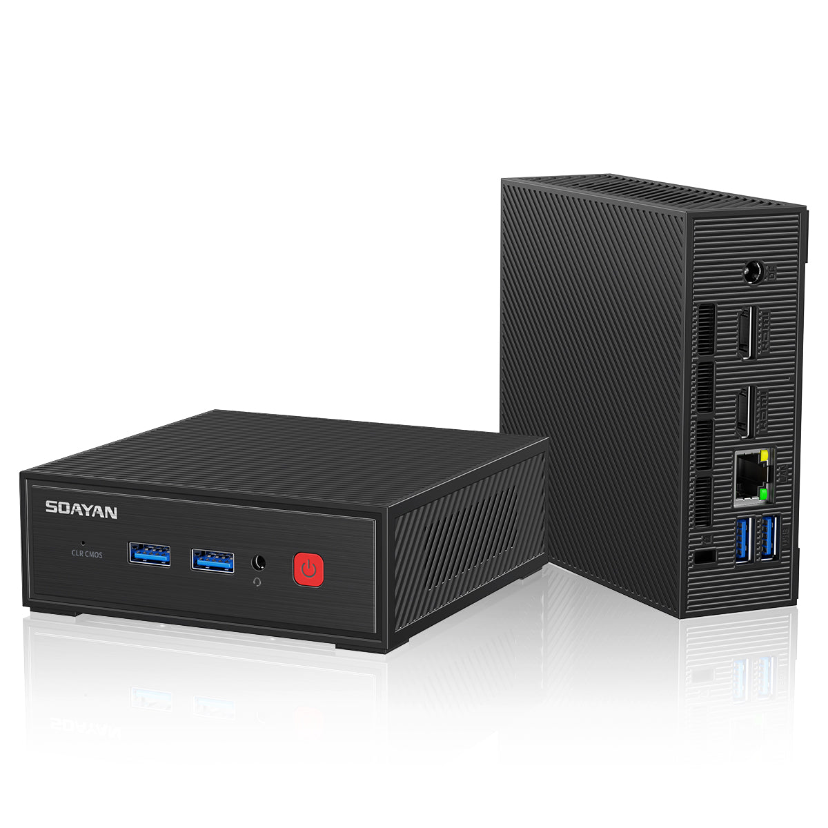 SOAYAN-N2 Mini PC, Windows 11 Pro, 16GB RAM, 512GB SSD, Compact Desktop with Dual 4K Output, WiFi 5