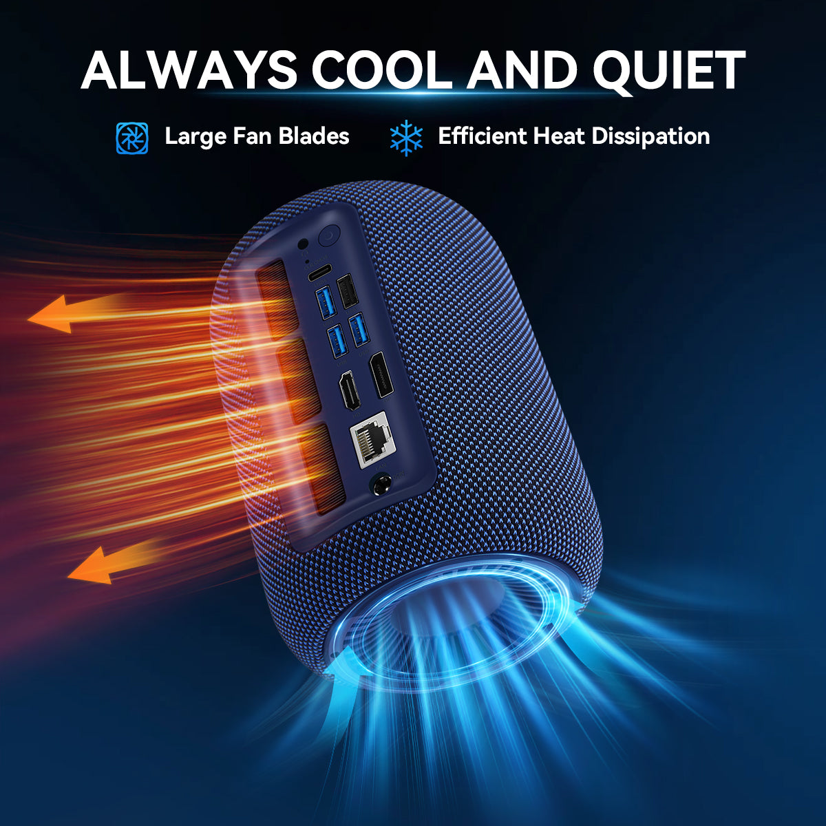 SOAYAN-EXR1 Mini PC, AMD Ryzen 5 7640HS, Radeon 760M, 16GB DDR5, 512GB SSD, Triple 4K Display, Built-in Speakers, Windows 11 Pro