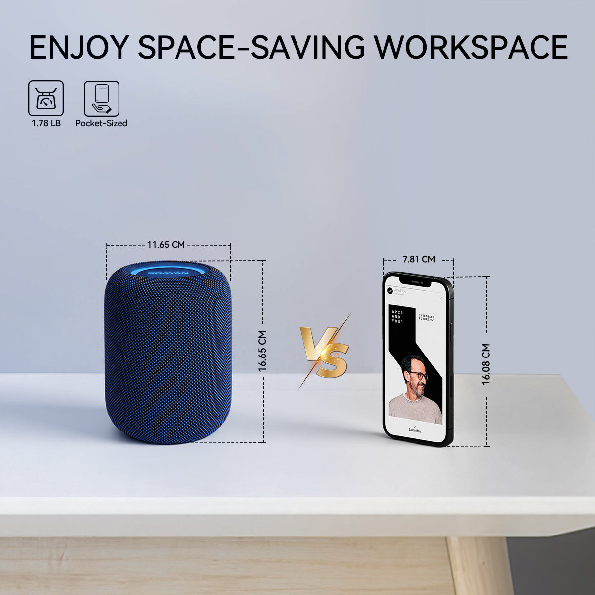 SOAYAN-EXR1 Mini PC, AMD Ryzen 7 8745HS, Radeon 780M, 32GB DDR5, 1TB S